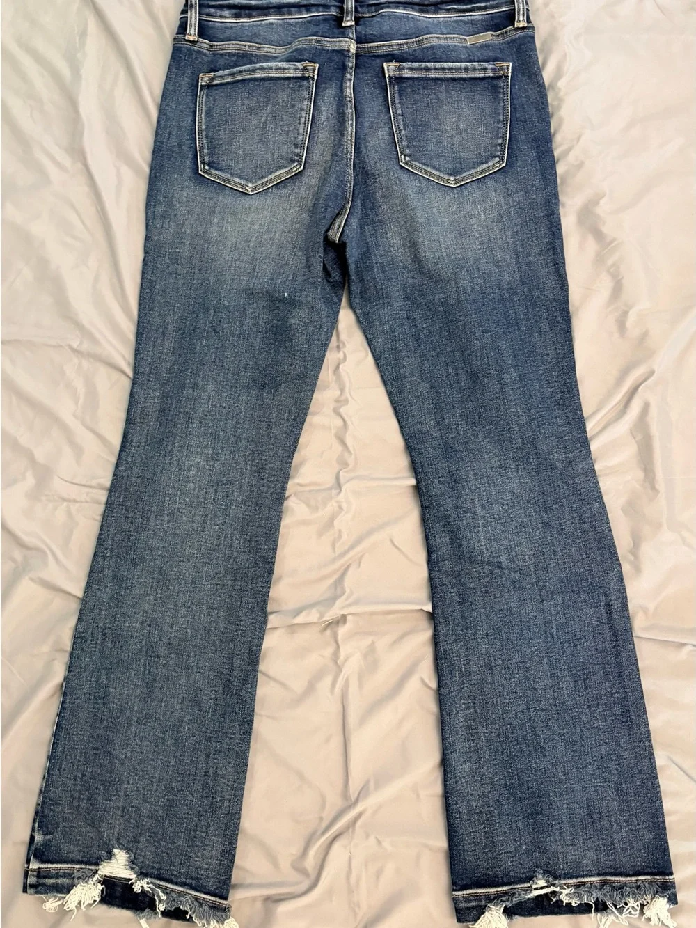 KanCan Delci Mid Rise Faded Blue Wide-Leg Jeans